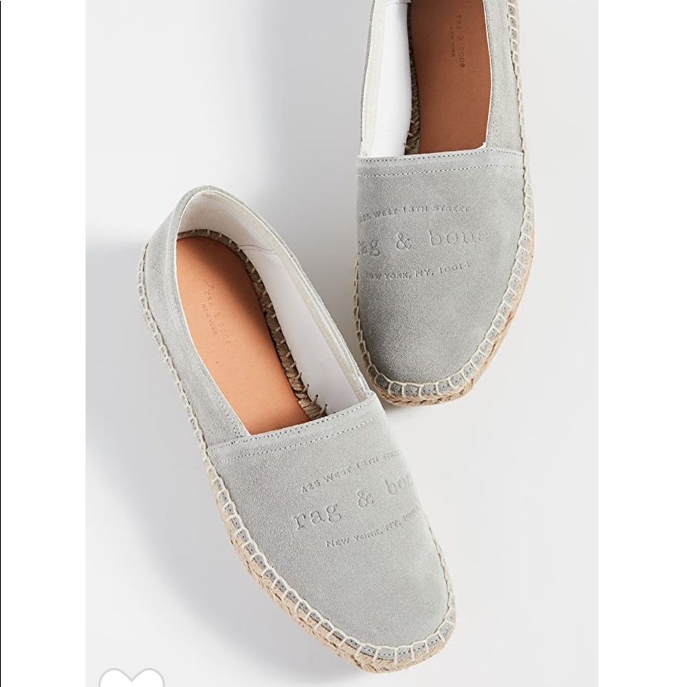 Grey Rag & Bone Espadrilles. EU: 38 US: 8